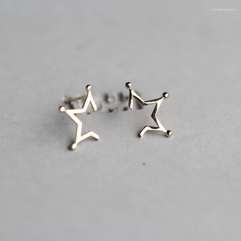 

Stud Earrings CMajor 9K Solid Gold Earring Fashion Lovely Sweet Temperament Delicate Star Shape Minimal Simple Gift For Women