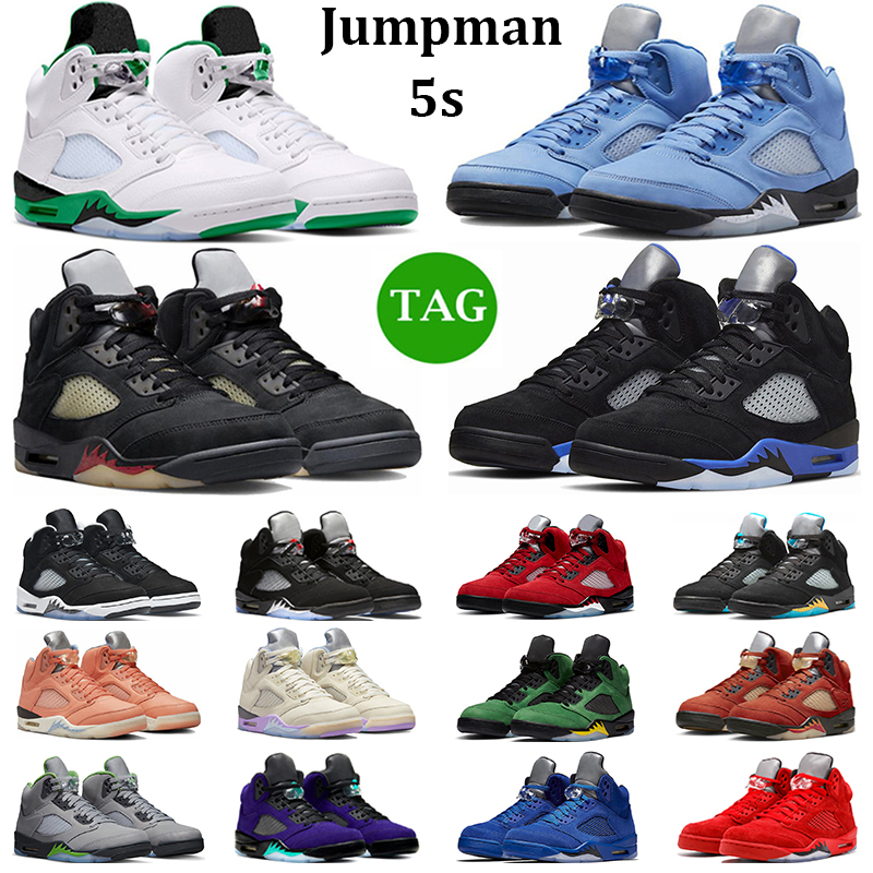 

Jumpman 5 Men Basketball Shoes 5s UNC Lucky Green Aqua Racer Blue Oreo Raging Red Pinksicle Concord Green Bean Mens Trainers Outdoor Sneakers, #22