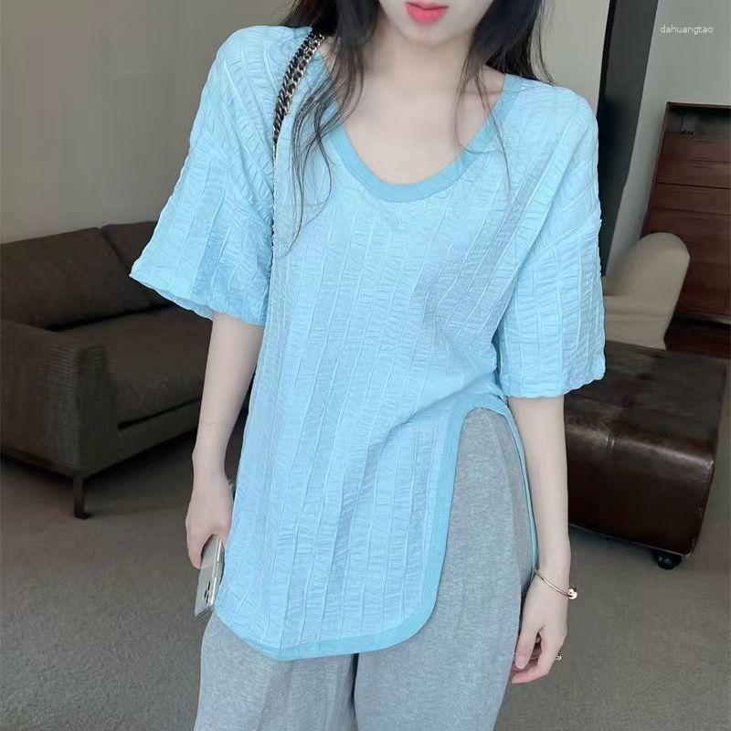 

Women's T Shirts 2023 Women T-shirts Casual Harajuku V Neck Solid Tops Tee Summer Female Shirt Short Sleeve For Clothing Q299, White