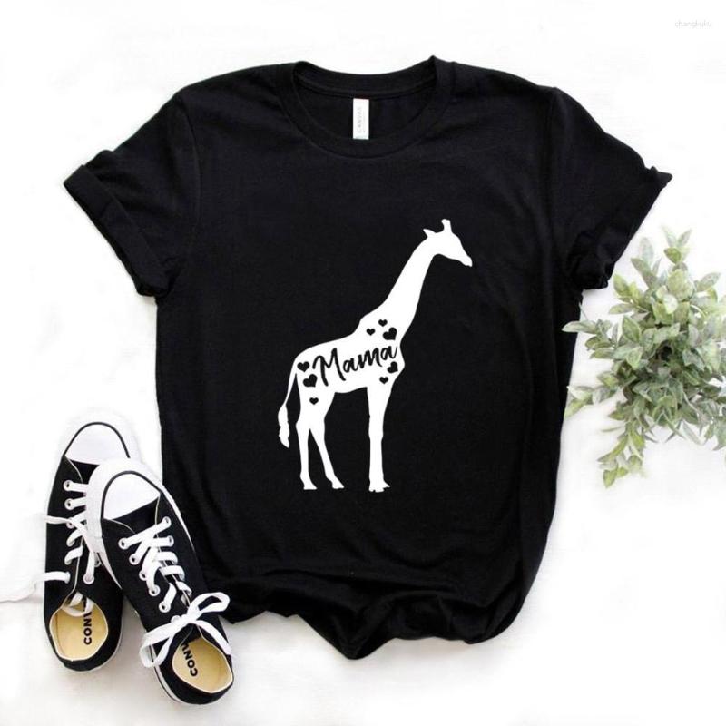 

Women's T Shirts Mama Giraffe Print Women Tshirts Cotton Casual Funny Shirt For Lady Yong Girl Top Tee Hipster T724, Burgundy