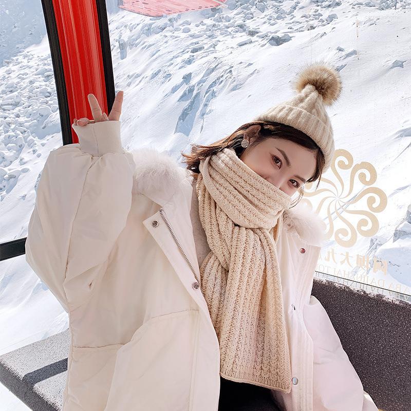 

Scarves 2023 Fashion Winter Knitted Wool Scarf For Women Warm Thicken Solid Female Shawl Warps Outdoor Casual Muffler Student Girls Gift