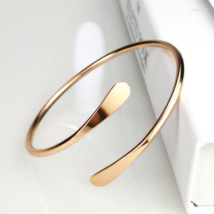 

Bangle PolishedPlus Customized Bracelet Copper Simple Fashion Personalized For Women Girl Gift