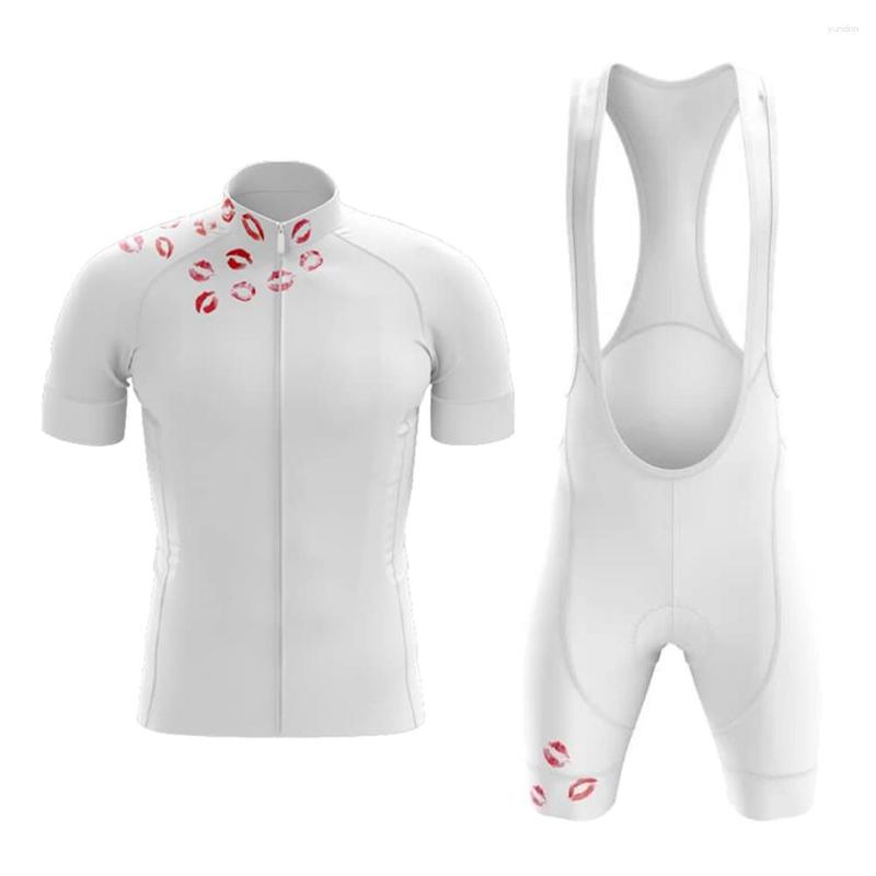 

Racing Sets White Hombre Lipstick Cycling Jersey Set Masculino Kit Mens Mountain Bike, Cycling jersey2