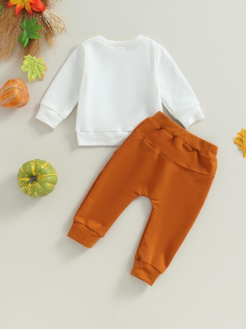 

Clothing Sets Adorable Baby Boy Halloween Costume Set With Mama S Little Pumpkin Sweatshirt And Solid Color Pants - Perfect Fall Winter, White