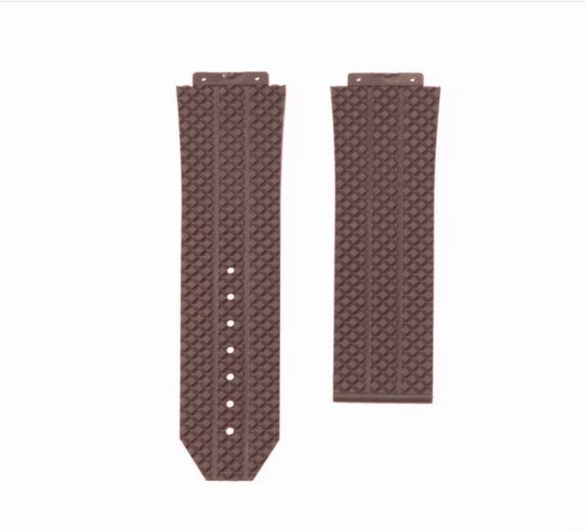 

RED COLOR Applicable to Hub Watch with Silicone Plastic Black Grain Cosmic Big Bang King Series Strap LOTHUB 24MMX18MM5499571