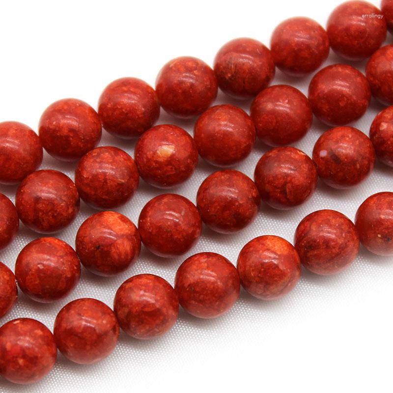 

Beads Grass Red Coral Round Sapcer Loose For Jewelry Making DIY Bracelet Necklace 15"Inch 6/8/10/12mm Pick Size Wholesale