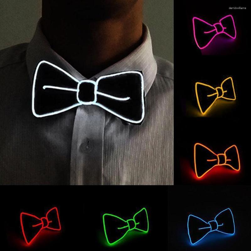 

Bow Ties Luminous Tie LED Light Up Men Necktie Fashion Neon Flashing For Dance Party Christmas Evening Decoration