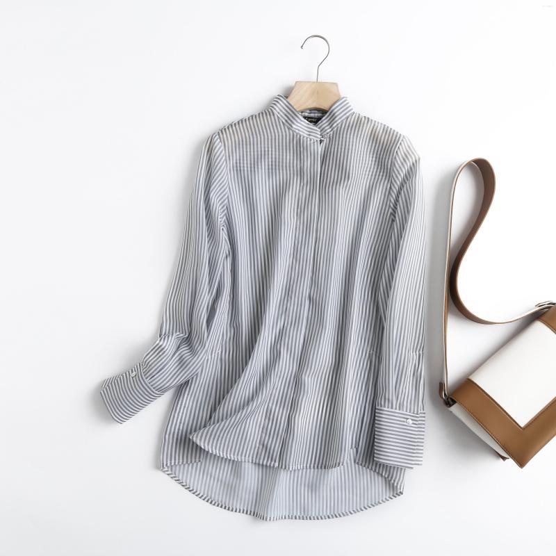 

Women' Blouses Dave&Di Spring England Indie Folk Vintage Simple Stand-up Collar Striped Blouse Women Blusas Mujer De Moda 2023 Shirt