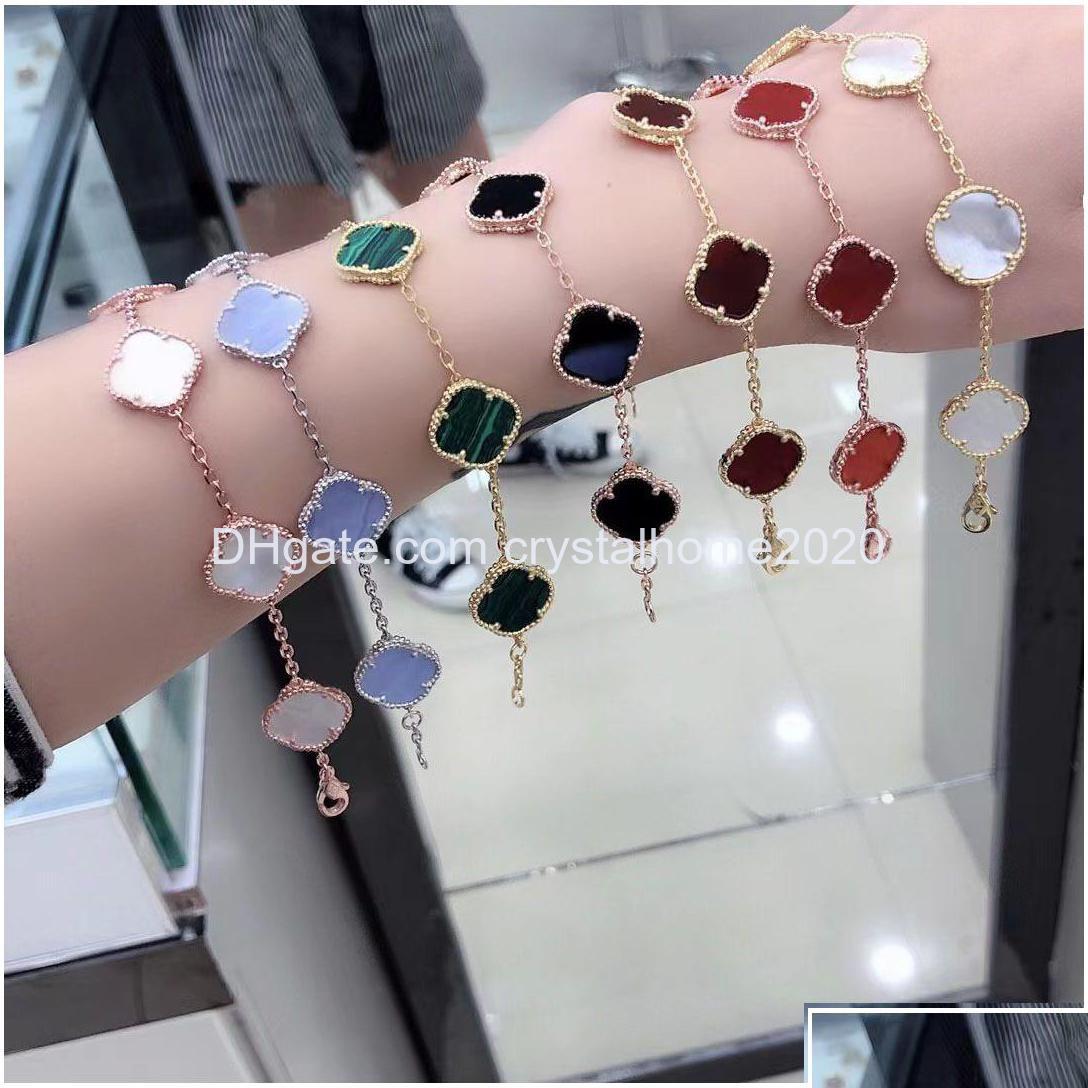

Chain Designer Bracelet Threeleaf Fourleaf Clover Womens Classic Luxury Party Gift Vanke Jewelry Drop Delivery Bracelets Ot4Mu Dhmro