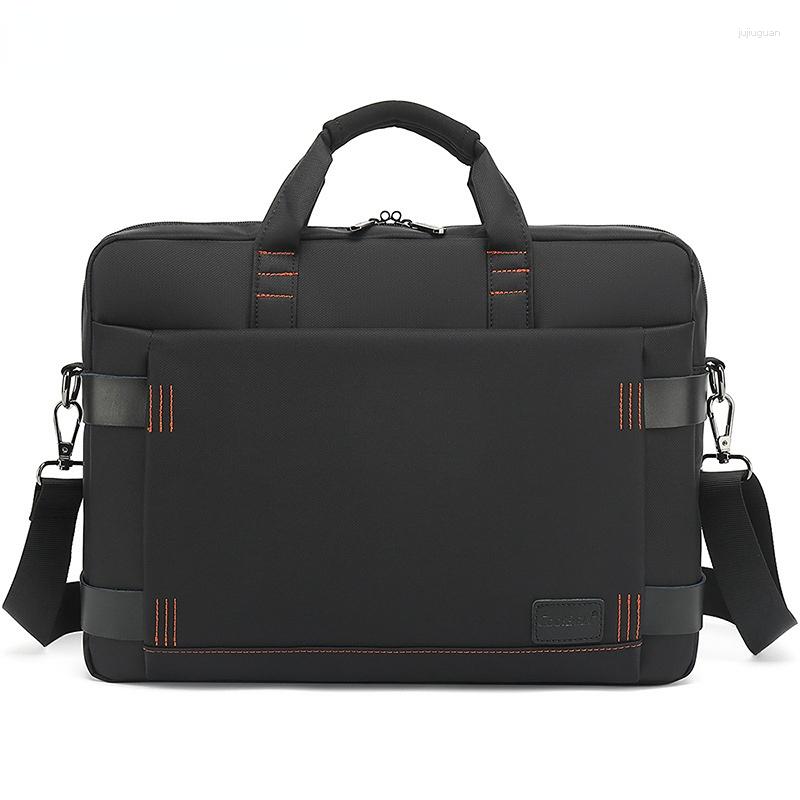 

Briefcases Chikage High Quality Large Capacity Briefcase Simple Leisure Commuter Computer Bag Multi-function Shoulder Men's Handbag, Black