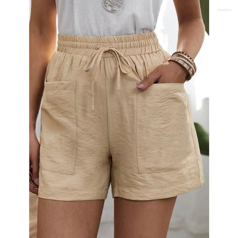 

Women's Shorts Cotton Linen Women Fashion Women's Clothing Summer Beach Hawaii Casual Sweatshorts Ropa De Mujer Femme For Woman, Green