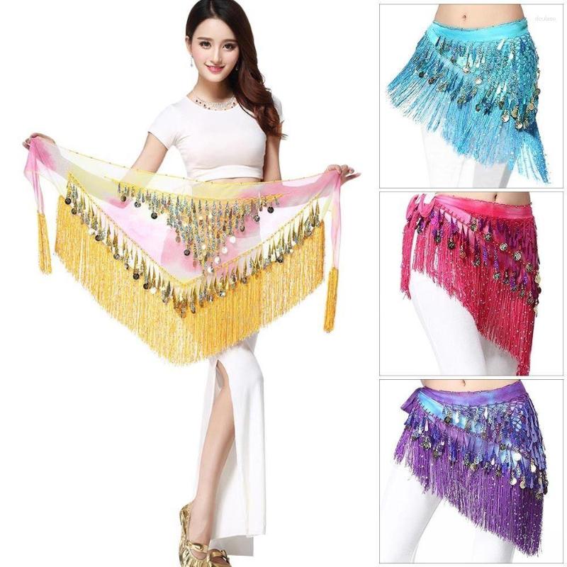 

Stage Wear For Thailand/India/Arab Sexy Sequins Show Costumes Belly Dance Belt Dancer Skirt Hip Scarf Waist Chain, Purple