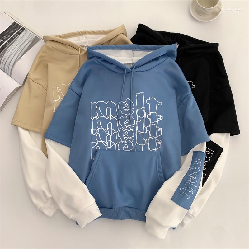 

Women's Hoodies Autumn Winter Velvet Women Letter Print Hooded Sweatshirt Fleece Casual Oversized Hoodie Pullover Young Girls Streetwear, Fud 6153 kaqi