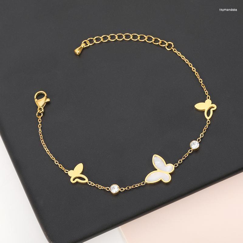 

Link Bracelets Chain Fashion Butterfly Anklet For Women Foot Jewelry Summer Beach Barefoot Bracelet Ankle On Leg Strap Bohemian