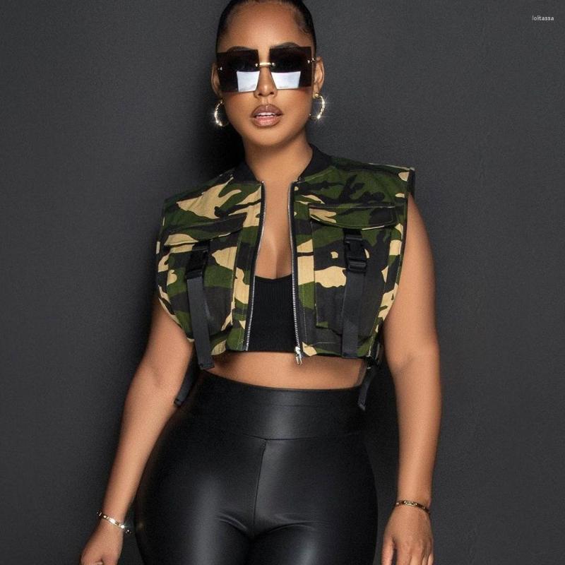 

Women's Jackets Felyn 2023 Quality Denim Jacket Solid Pocket Zip Up Street Lounge Outwear, Camouflage