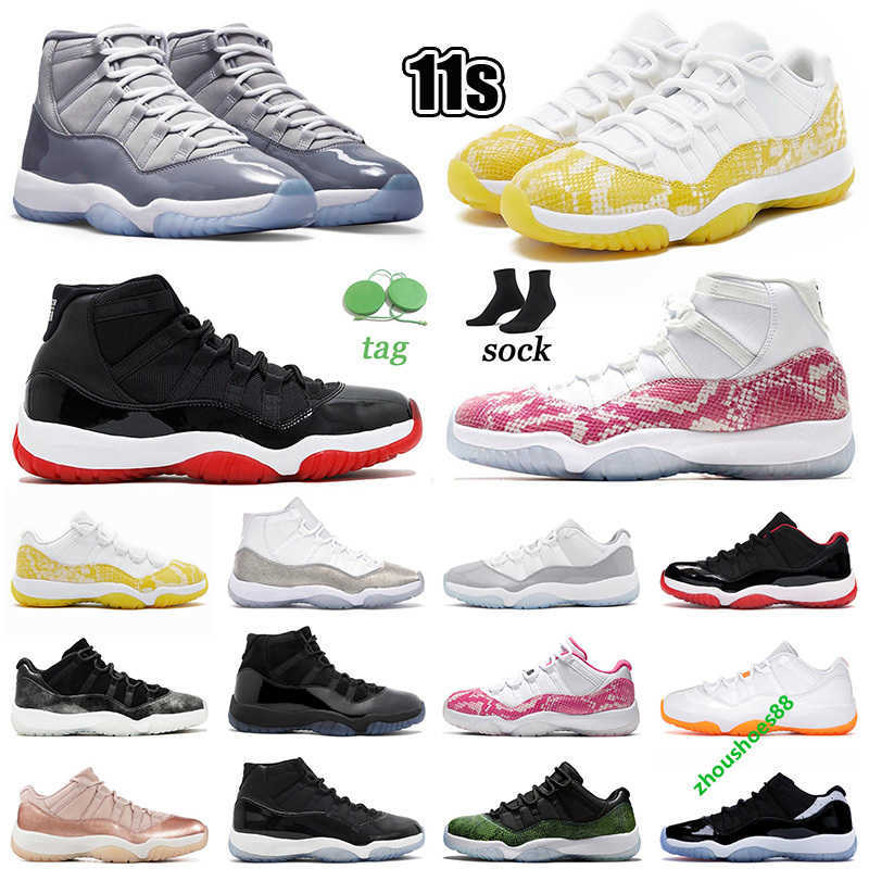 

11 jumpman Fashion basketball shoes new Yellow Snakeskin Cement Grey men women sneakers trainers Pink Snakeskin Citrus Cool Grey Rose Gold High Bred 23, A54 36-47 velvet midnight navy