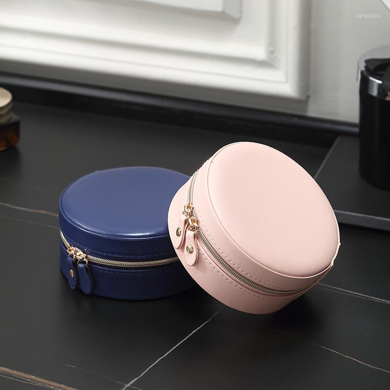 

Cosmetic Bags Jewelry Storage Box Earnail Makeup Circular Travel Portable Make Up Bag, Ws4417-f6