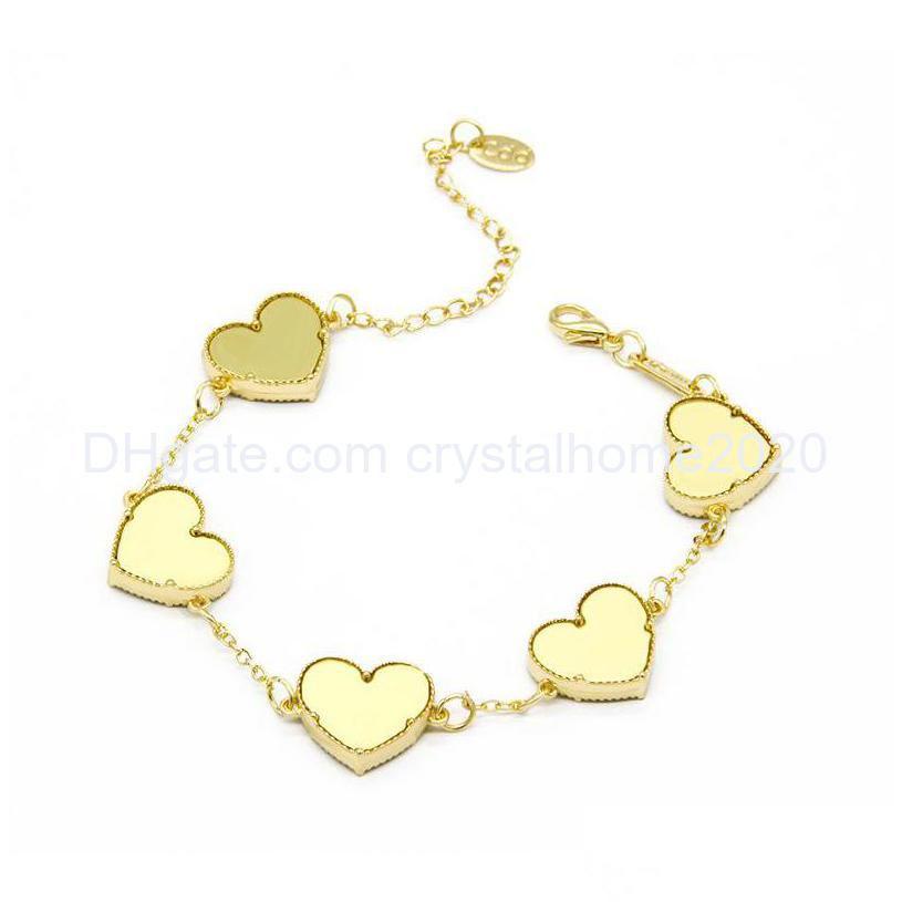 

Charm Bracelets Arrival Clover Bracelet 18K Rose Gold Stainless Steel Jewelry For Women Gift Drop Delivery Oteiv Dh7Bf