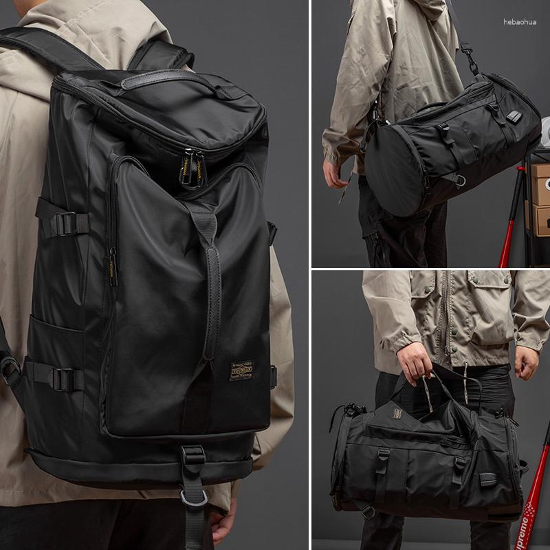

Backpack Men Large Travel Shoulder Bag Waterproof Sport Duffle Outdoor Luggage Pack Trip Bucket Rucksack Function Mochila XA380C, White