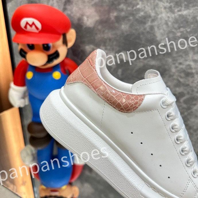 

Top Luxury Designer Sneakers Casual shoe Leather Lace Up Men Fashion Platform White Black mens womens Espadrilles Sports Trainer, 04