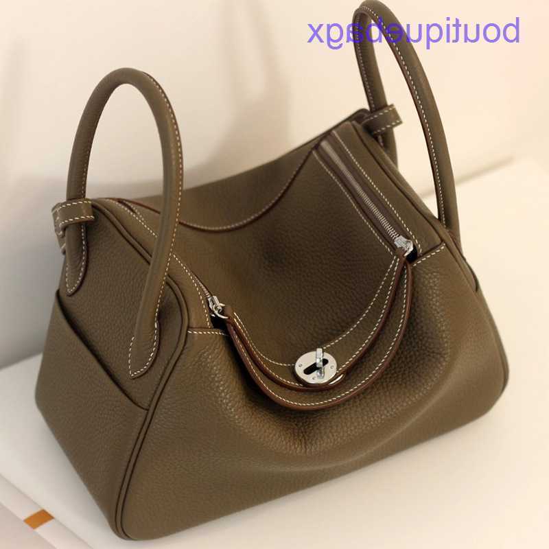 

Genuine Lindi Bags H Home for sale lind26 leather 2023 new large capacity armpit bag One shoulder portable doctor Semi manual pillowHave Real Logo, Black3