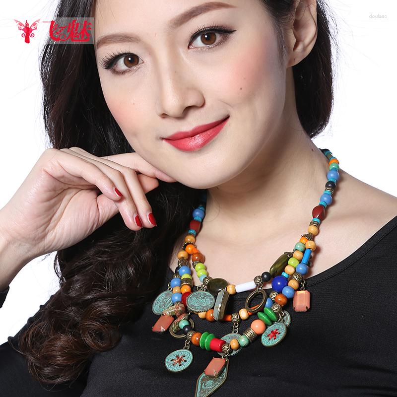 

Stage Wear Belly Dance Retro Female Necklace Alloy Original Bohemian National Wind Pendant Jewelry
