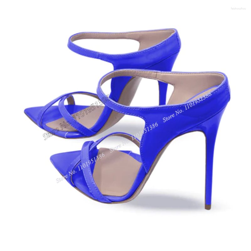 

Sandals Blue Pointd Toe Slip On Solid Stilettos Heel Shoes For Women Open High Heels Wedding 2023 Zapatillas Mujer, Pink