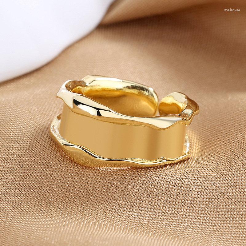 

Cluster Rings S925 Sterling Silver Simple Punk Ring Gold For Women Lovers Fashion Charm Engagement Gift Jewelry