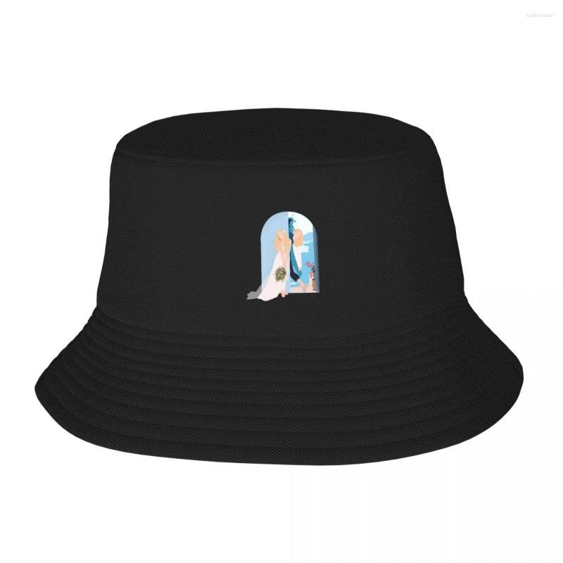 

Berets Mamma Mia Bucket Hat Boonie Hats Wild Ball Gentleman Women's Beach Men's, Black