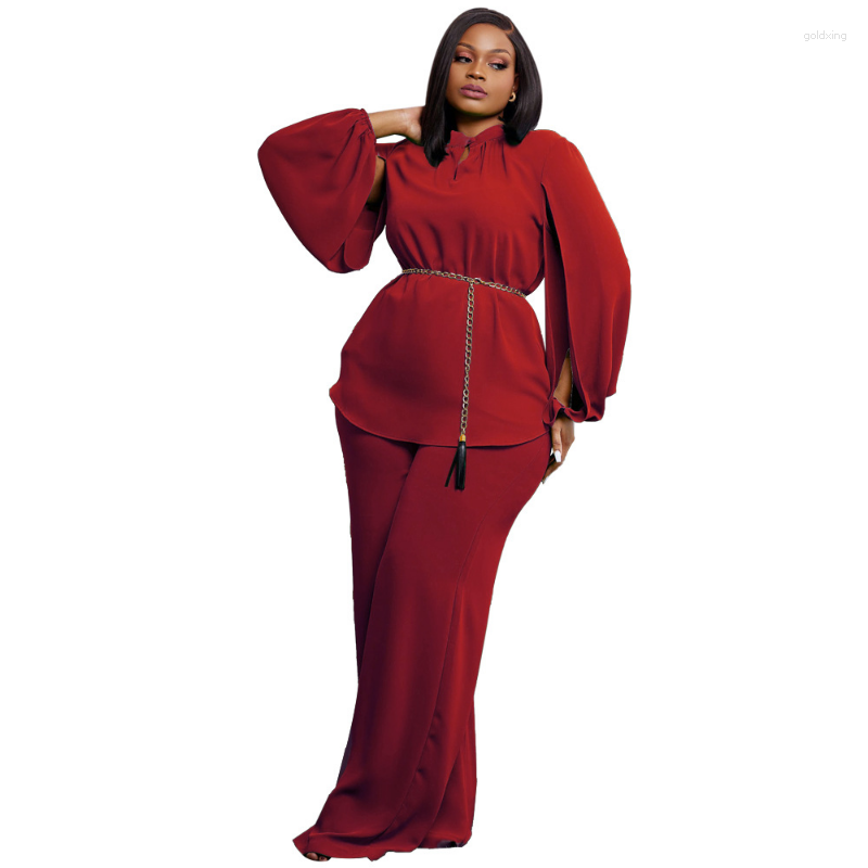 

Ethnic Clothing 2 Piece Women Sets Arrival Dashiki African Matching Muslim Two Pieces Top And Pants Suits Outfits
