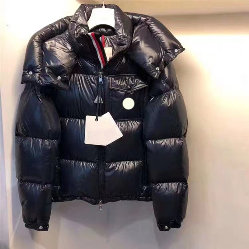 Luxury designer mens down parkas Womens embroidery badge tricolor ribbon thickened warmth hooded Down jacket lovers fashion casual loose coat win