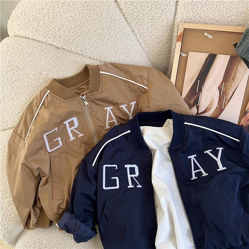 

Jackets Spring Khaki Baseball Coat Jacket 2023 Korean Baby Girl Kids Clothes For Teens Girls Women Clothing Childrens Outwear