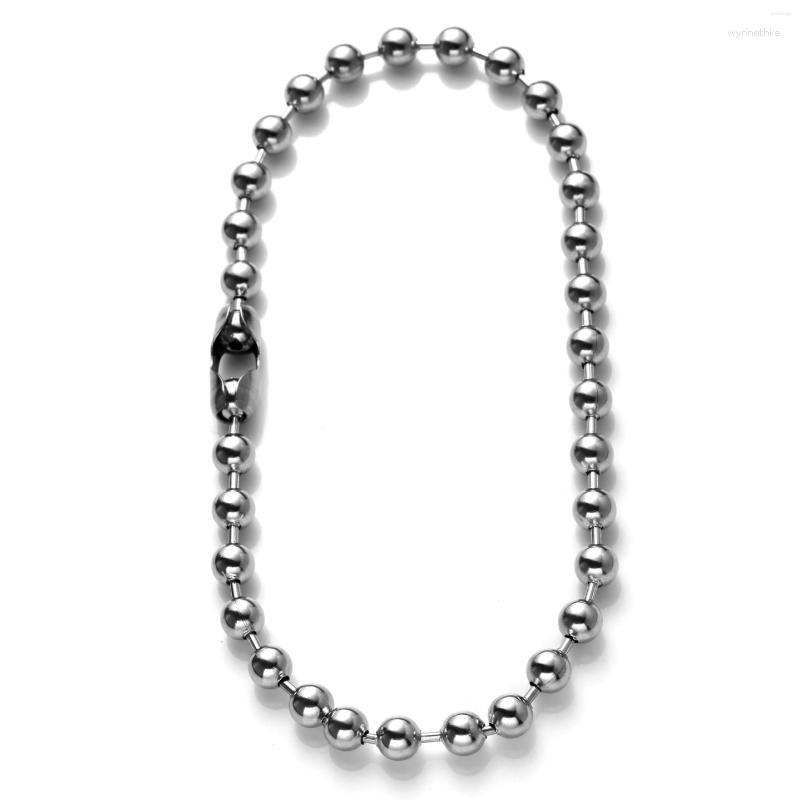 

Chains 2023Trendy Punk Style Bean Chain For Men Silvercolor 316L Stainless Steel Necklace Jewelry Gift 7-40inch