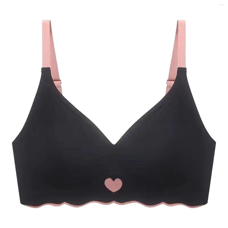 

Bras Women Sexy Back Button Shaping Cup Adjustable Shoulder Strap Large Size Underwire Bra For Push Up, Red