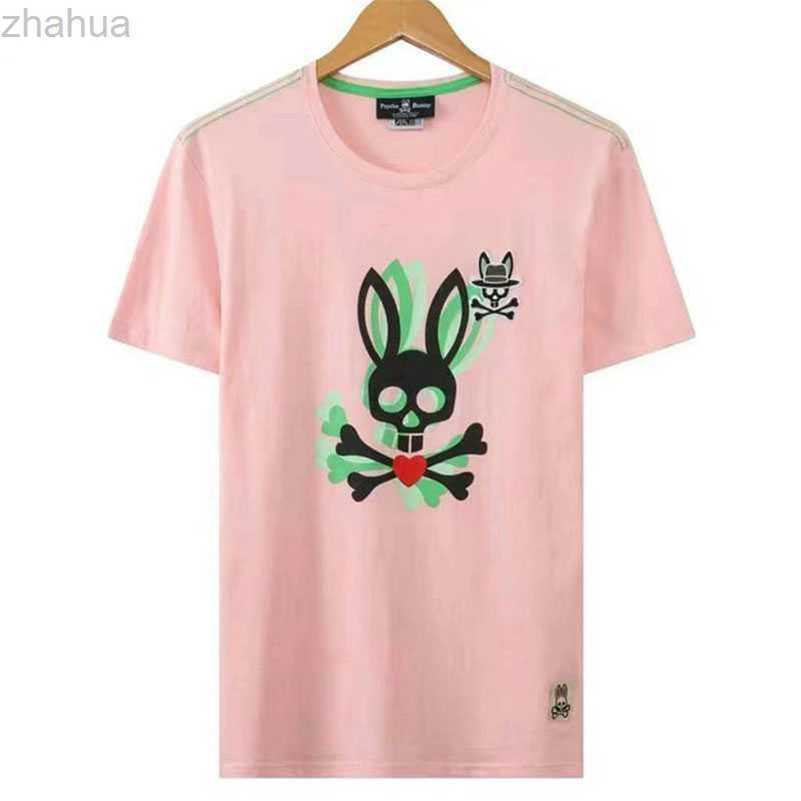 

Spirit Rabbit Mens T shirt casual classic chest small skeleton rabbit print shirt American street fashion brand shirt free shipping, Customize