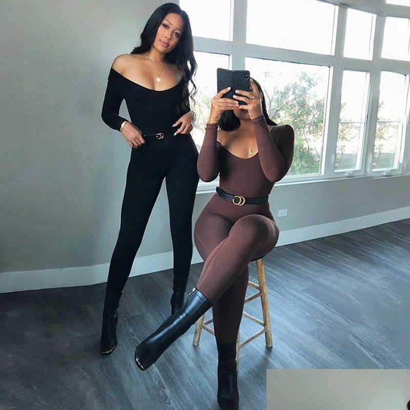 

Women' Jumpsuits Rompers 2023 Spring Womens Low Neck Tight Long Sleeve High Waist Solid Sports Fitness Bodysuit Drop Delivery App Dhzod, Creamy-white