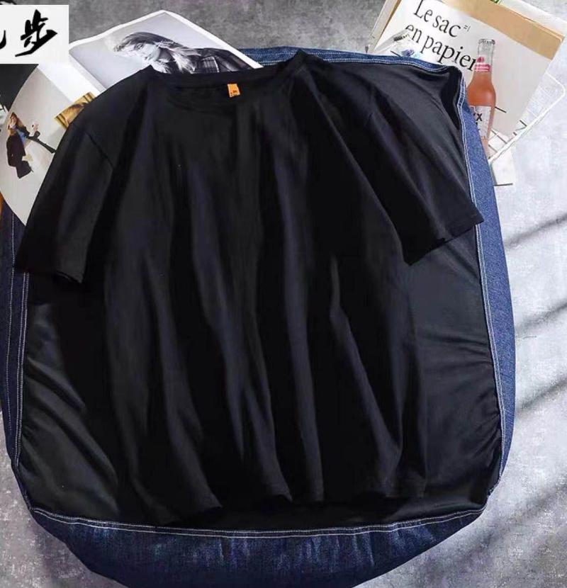 

Men' T Shirts Short-sleeved T-shirt Summer Pure Cotton Casual Loose Compassionate Japanese Solid Color Trend All-match Half-sleeved 2023