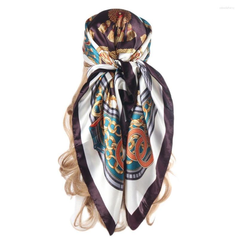 

Scarves Silk Scarf For Hair Band Fashion Female Foulard Headkerchief Women Bandana Print Shawl And Wraps Headscarf Bufandas De Seda