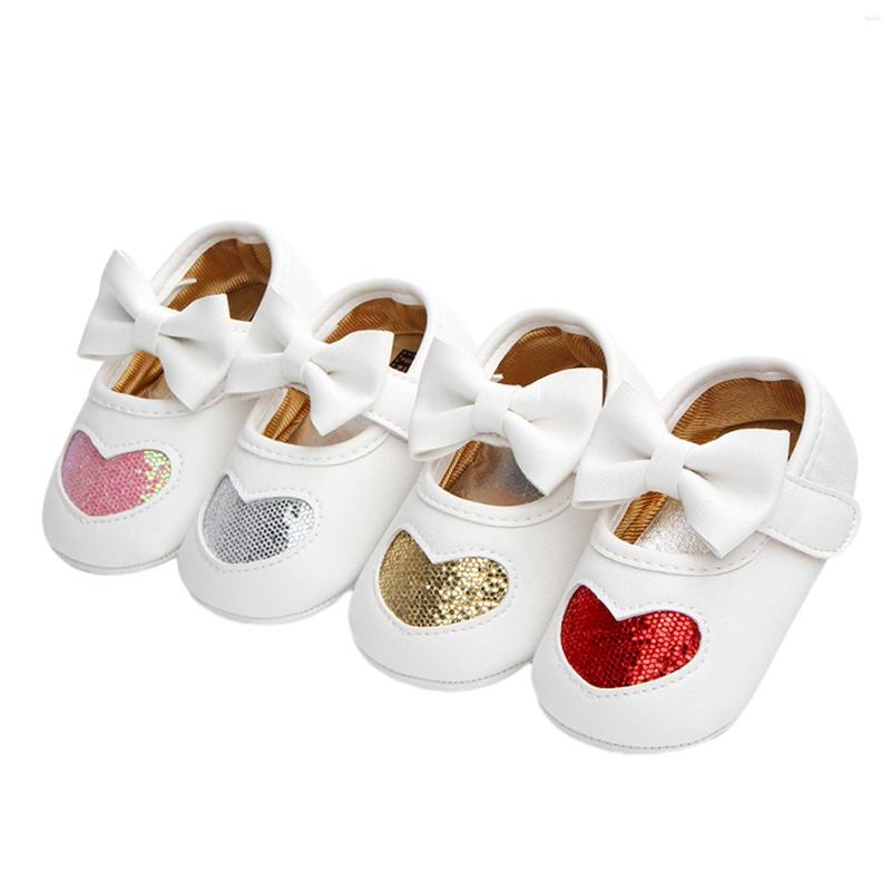 

First Walkers Princess Baby Girls Mary Jane Flats Lovely Non-Slip Sequin Heart Footwear Dress Crib Shoes Toddler Wakers Kids Slippers, Pink