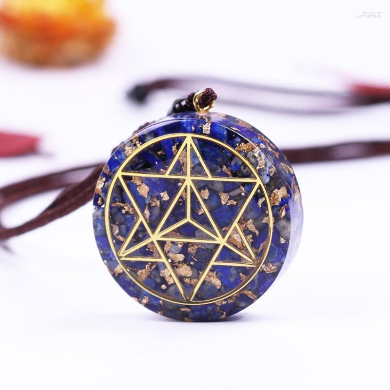 

Pendant Necklaces Orgonite Necklace Healing Meditation Natural Stone Lapis Lazuli Pendants Orgone Energy Amulet