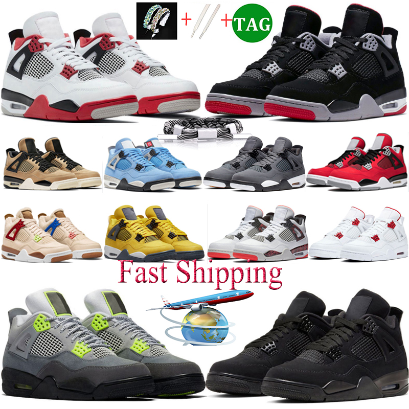 

Trainers Basketball Shoes Mens Womens 4 Leather Red Thunder Wild Things Soft Pink Cool Grey Sail Mushroom Black Canvas Woman Trainers Walking Sports Nice sneakers, #40 midnight navy 40-47