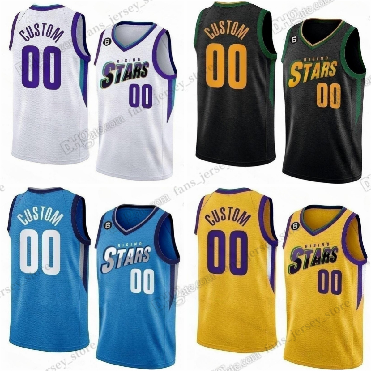 

2023 Rising Stars Basketball Jerseys Victor Wembanyama Sidy Cissoko Scoot Henderson Mojave King Kenneth Lofton Jr. Mac McClung Leonard Miller Scotty Pippen Jr., Same as picture