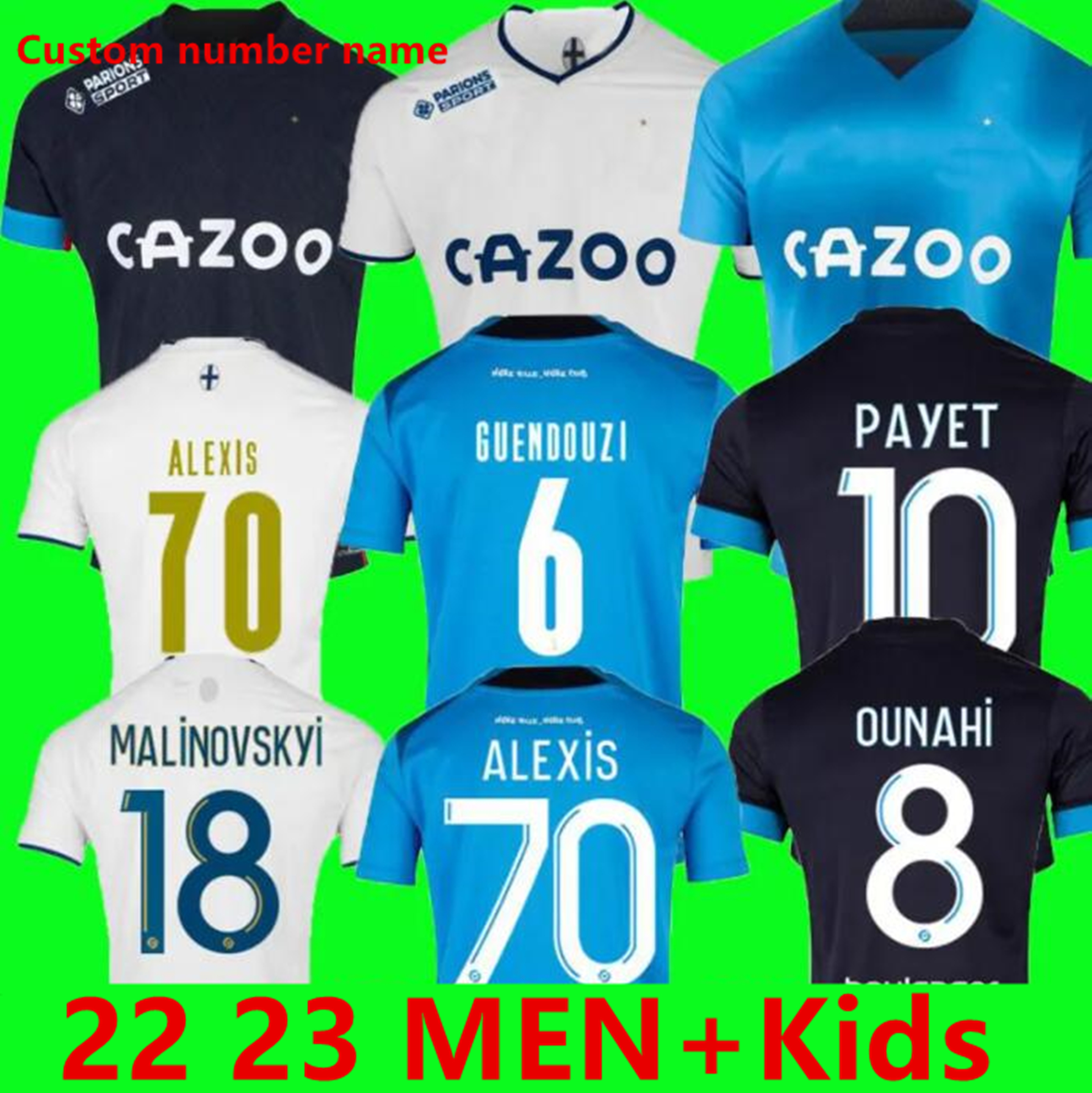

2023 CUISANCE Soccer Jerseys MARSEILLES Maillot FootGUENDOUZI ALEXIS GERSON PAYET CLAUSS 22 23 Football Shirts Men Kids VERETOUT Under NUNO HARIT L SUAREZ, 22 23 3rd patch2