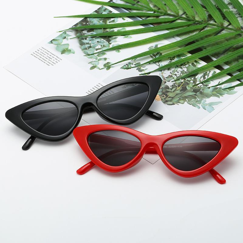 

Sunglasses Cat Eye Small Frame Vintage For Women Plastic Glasses Shades