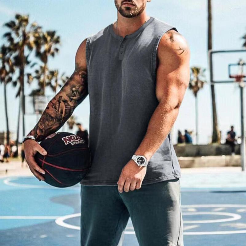 

Men's Tank Tops Men Muscle Workout Top Bodybuilding Vest Fitness Sport Undershirts Sleeveless T-Shirt Breathable Sweatshirts Male Singlets, Black