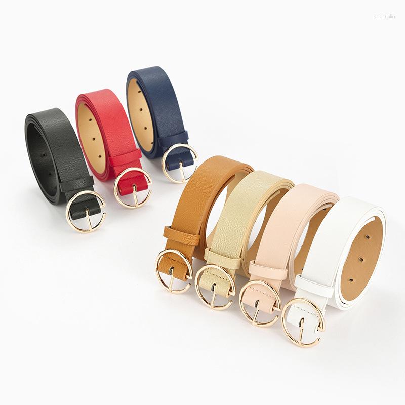 

Belts Women Pu Belt Students Hollow High Quality Fashion Casual Alloy Pin Buckle Cowboy Pants, White