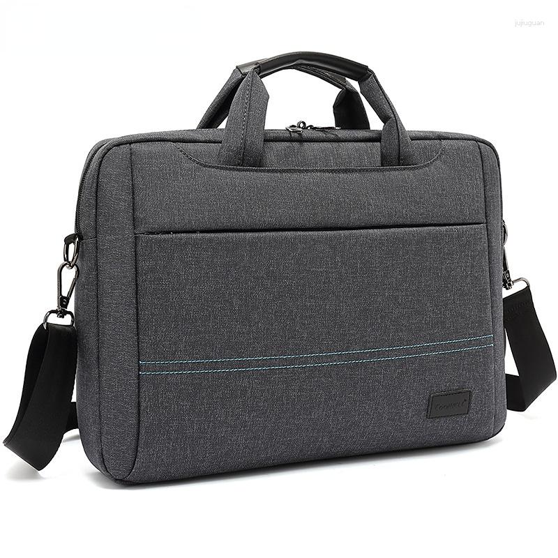

Briefcases Chikage Large Capacity Multi-function Crossbody Bag Business Commuter One Shoulder Simple Leisure Briefcase Men's Handbag, 15-gray