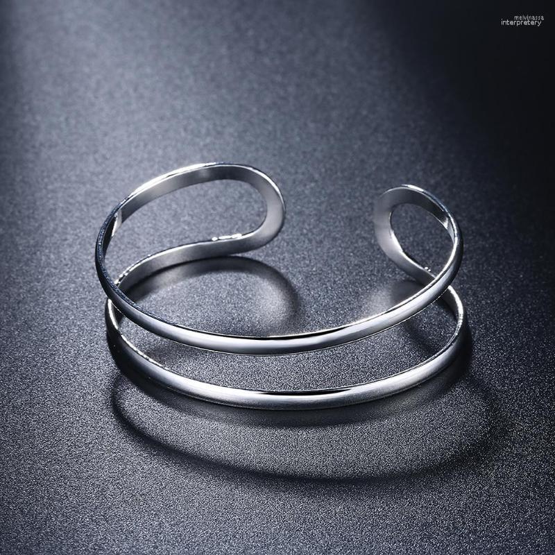 

Bangle Simple Bangles For Women Cuffs And Hard Bracelets Fashion Designer Luxury Quality Jewelry Trend 2023 Accessories
