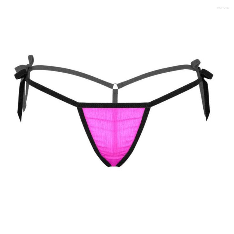 

Women's Panties Underwear Women Sexy Low Rise Thong G-String Sheer Lace Up Adjustable Briefs Seamless Lingerie Underpants Female, Black