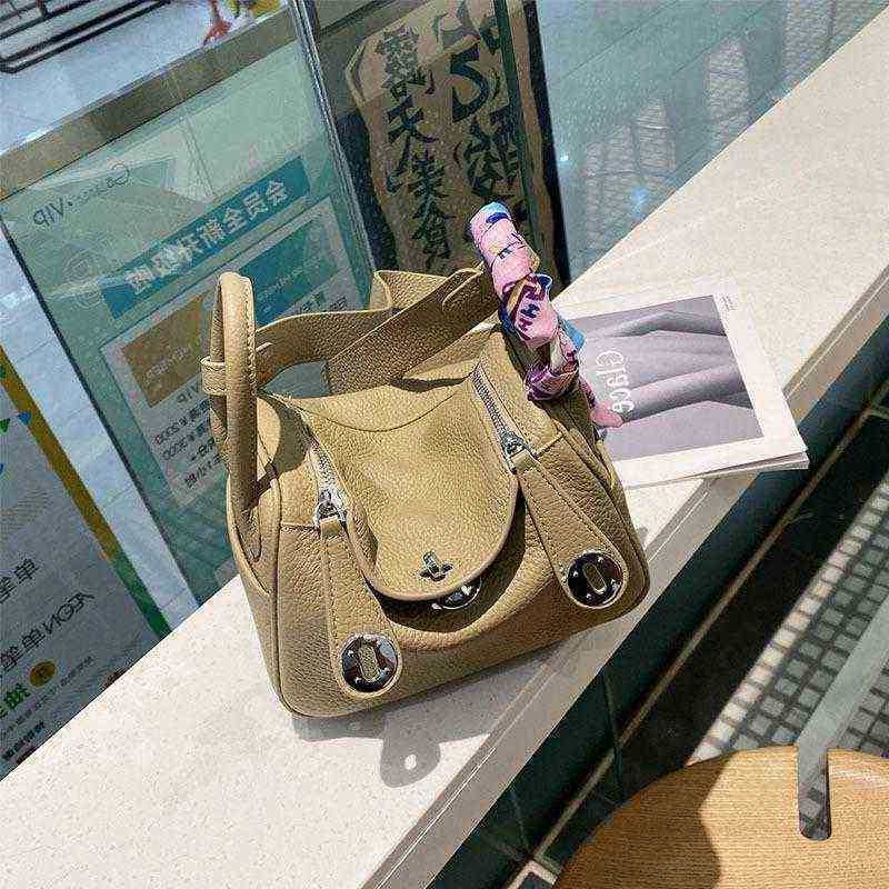 

Bags H Home Crossbody s Leather Hong Kong Women's 2023 Mini Doctor's Cowhide Portable One Shoulder Messenger PillowHave Real Logo, Elephant gray